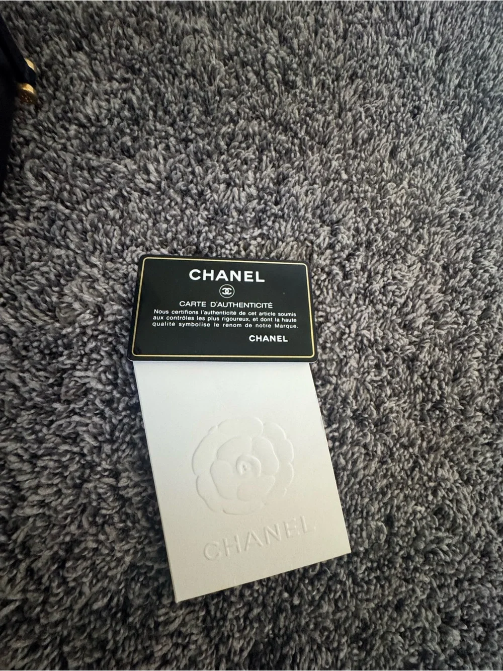 CHANEL Calfskin Quilted CC Vanity Case in black with gold hardware